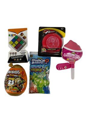 Mini Brands Bundle: Rubiks Cube Zuru Bunch O Balloons Smashers Dino Egg Frisbee